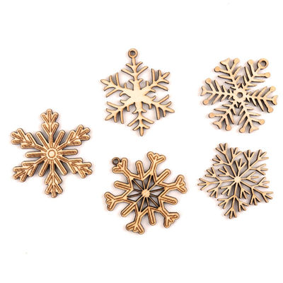 Scrapbooks Painting Snowflake Pattern Handmade Wooden Crafts