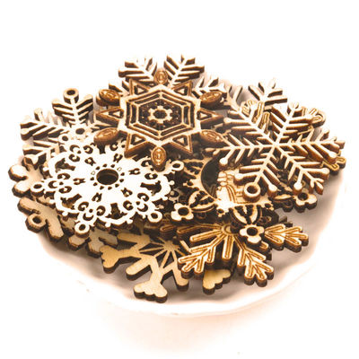 Scrapbooks Painting Snowflake Pattern Handmade Wooden Crafts