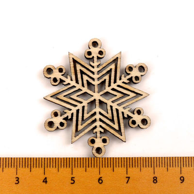 Scrapbooks Painting Snowflake Pattern Handmade Wooden Crafts