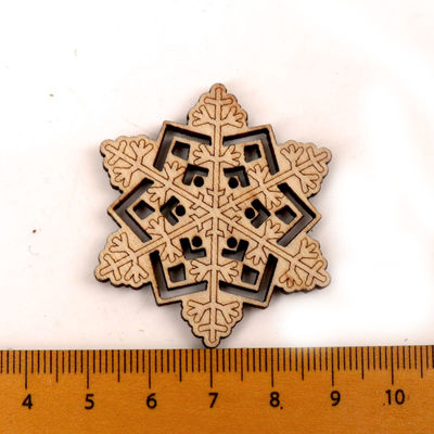 Scrapbooks Painting Snowflake Pattern Handmade Wooden Crafts