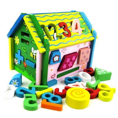ODM Educational Cognitive Wisdom House Wooden Blocks Toys