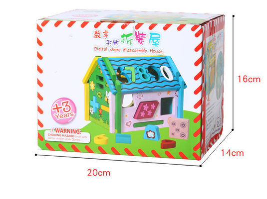 ODM Educational Cognitive Wisdom House Wooden Blocks Toys