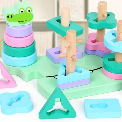 Cognitive Crocodile Bear Shape Early Education Puzzle
