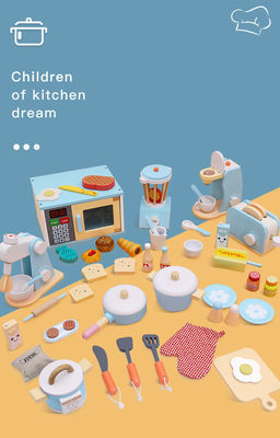 Unisex Kids Early Education Wooden Pretend Kitchen Toys