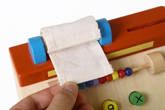 Children Wooden Simulation Cash Register Pretend Play Toys