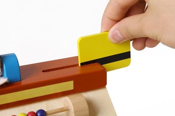 Children Wooden Simulation Cash Register Pretend Play Toys