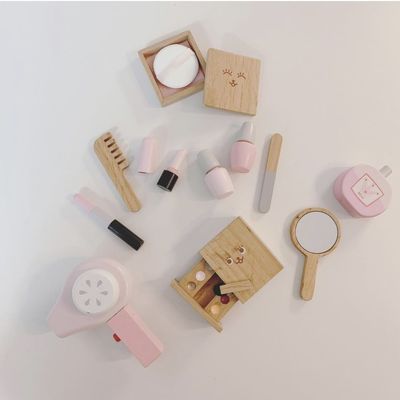 ISO9001 Childrens Portable Montessori Wooden Cosmetic Toy Set