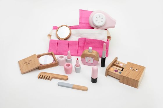 ISO9001 Childrens Portable Montessori Wooden Cosmetic Toy Set