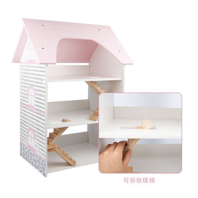 Water Based Coating Mini Wooden Simulation House For Children