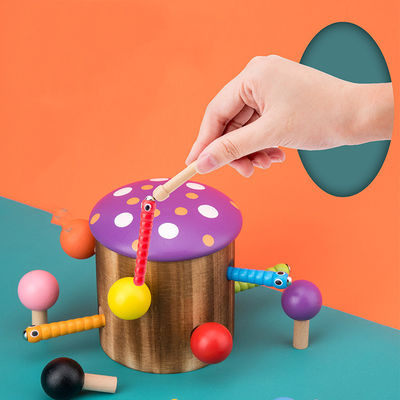 Wooden Catch The Worm Game For Children'S Hand Eye Coordination Training