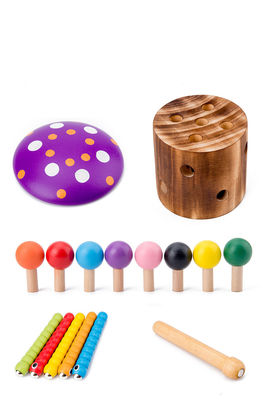 Wooden Catch The Worm Game For Children'S Hand Eye Coordination Training