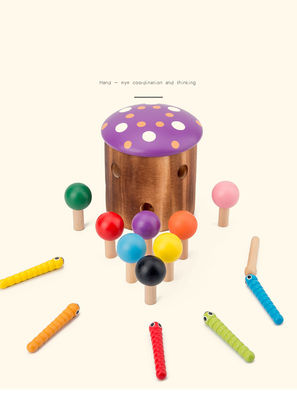 Wooden Catch The Worm Game For Children'S Hand Eye Coordination Training