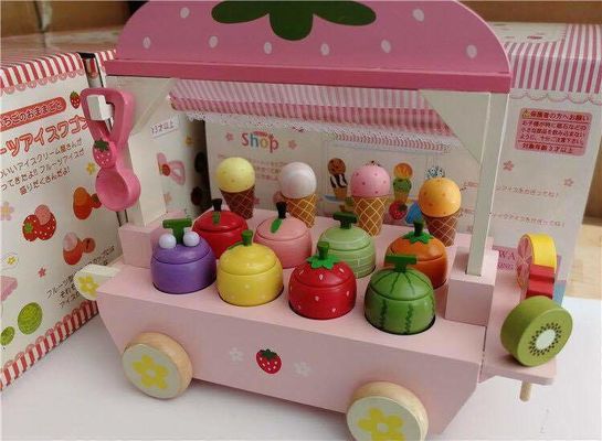 Children'S Wooden Simulation Ice Cream Cone Machine