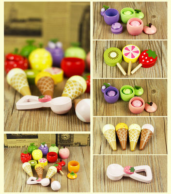 Children'S Wooden Simulation Ice Cream Cone Machine