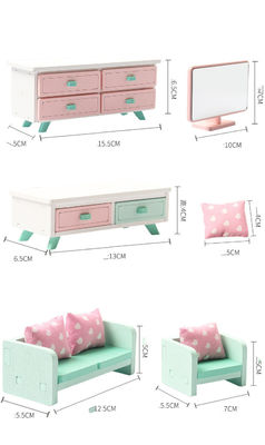 Mini Montessori Wooden Girls Bedroom Toys With No Burr