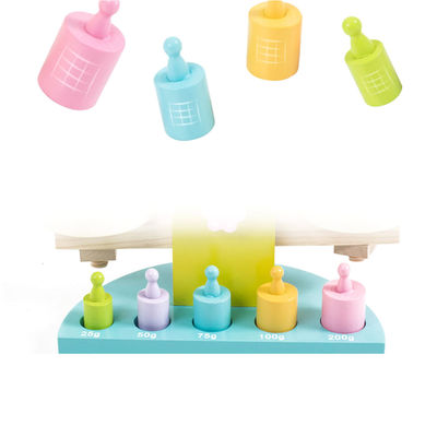 Tasteless Wooden Balance Scale Toy For Preschool Children