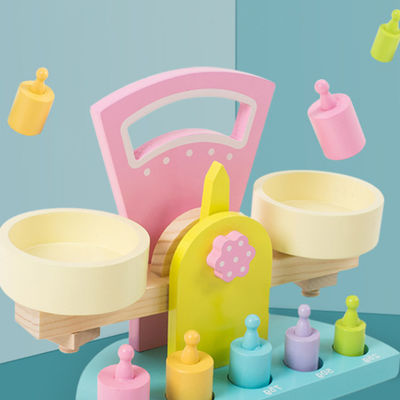 Tasteless Wooden Balance Scale Toy For Preschool Children