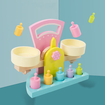 Tasteless Wooden Balance Scale Toy For Preschool Children