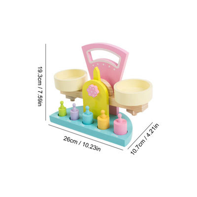 Tasteless Wooden Balance Scale Toy For Preschool Children