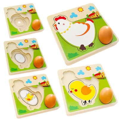 3D Chicken Growth Process Wooden Multi Layer Puzzle