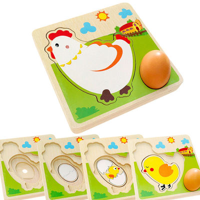 3D Chicken Growth Process Wooden Multi Layer Puzzle