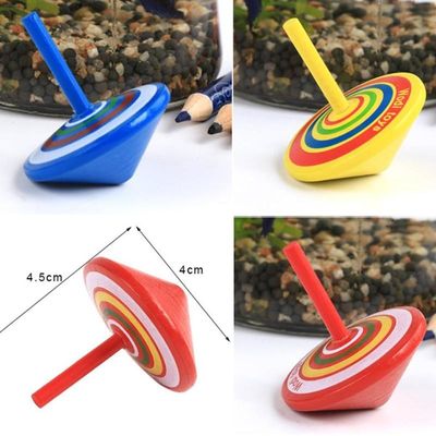 Kids Rainbow Wooden Gyro Toy Wheel For Stress Relieving