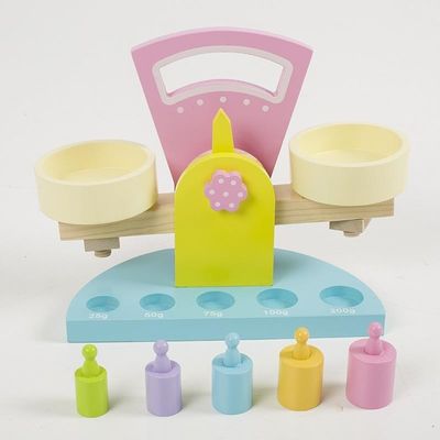 Montessori Wooden Balance Beam Weight Scale For Preschool Training