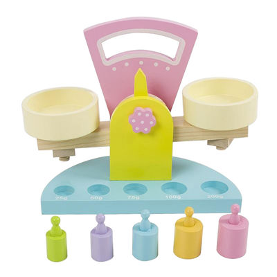Montessori Wooden Balance Beam Weight Scale For Preschool Training
