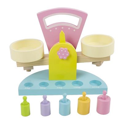 Montessori Wooden Balance Beam Weight Scale For Preschool Training