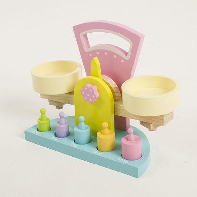 Montessori Wooden Balance Beam Weight Scale For Preschool Training