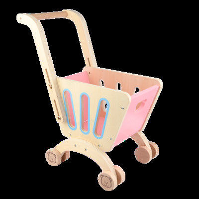 Children's Double Deck Wooden Toy Shopping Trolley