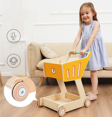 Children's Double Deck Wooden Toy Shopping Trolley