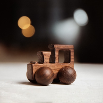 9/Style Baby Building Blocks Toy Maple Car Mahogany Classic Car Black Walnut Gift Toy Beech Wood Car Educational Montess