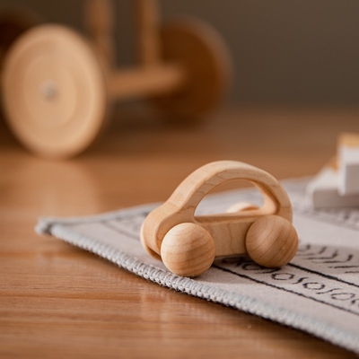 9/Style Baby Building Blocks Toy Maple Car Mahogany Classic Car Black Walnut Gift Toy Beech Wood Car Educational Montess
