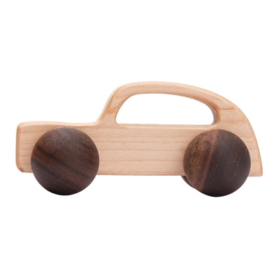 9/Style Baby Building Blocks Toy Maple Car Mahogany Classic Car Black Walnut Gift Toy Beech Wood Car Educational Montess