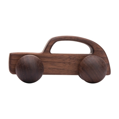 9/Style Baby Building Blocks Toy Maple Car Mahogany Classic Car Black Walnut Gift Toy Beech Wood Car Educational Montess