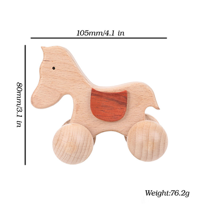 9/Style Baby Building Blocks Toy Maple Car Mahogany Classic Car Black Walnut Gift Toy Beech Wood Car Educational Montess