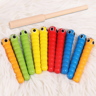 Wooden  Bug Catching Game 5 Worms 1 Wooden Toys Accessories Montessori Educational Toys