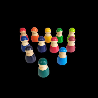 DIY 3D Wooden Toys Rainbow Building Blocks Large Size For Children Kids