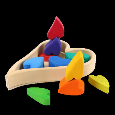 DIY 3D Wooden Toys Rainbow Building Blocks Large Size For Children Kids