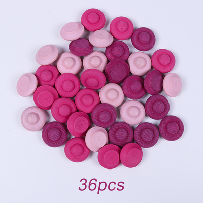 Baby Wooden Constructor Set Nordic Wooden Rainbow Blocks Loose Parts Montessori Educational Toys Children Toddler Baby G