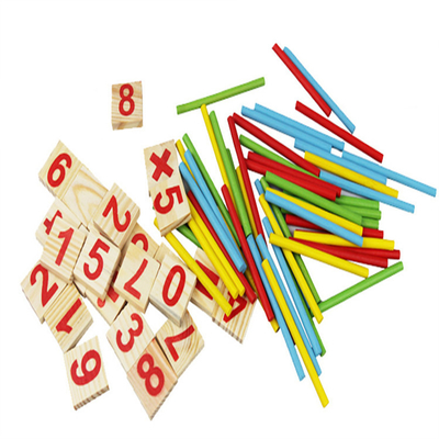 Figure Blocks Counting Sticks Education Wooden Toys Building Intelligence Block Montessori Mathematical Wooden Box