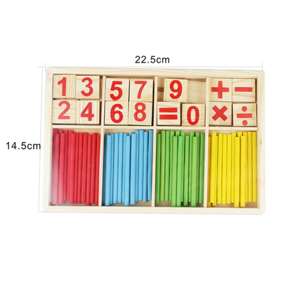 Figure Blocks Counting Sticks Education Wooden Toys Building Intelligence Block Montessori Mathematical Wooden Box