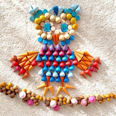 Wooden Rainbow Loose Parts Colorful Montessori For Preschool Baby