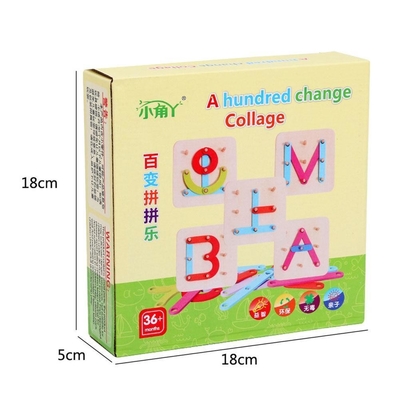 Nail Board Puzzle Montessori Geometric Wooden Early Toy Toy Jigsaw Board Game Child Education Educational Wood Education