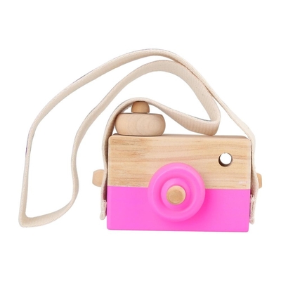 Let'S Make 1Pc Wooden Baby Toys Fashion Camera Wood Pendants Montessori Toys For Kids Wooden Diy Present Nursing Gift