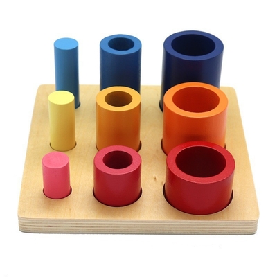 Wooden Early Education Thinking Round Block Develop Children Intelligence Baby Coordination Square Assembled Toy