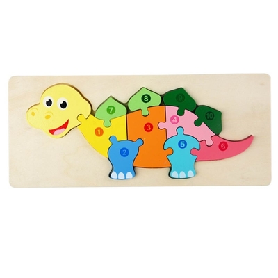 Montessori 3D  Wooden Block Puzzle Toys Thicken Wood Jigsaw Early Learning