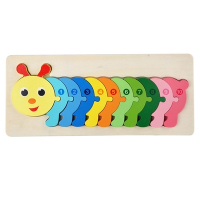 Montessori 3D  Wooden Block Puzzle Toys Thicken Wood Jigsaw Early Learning