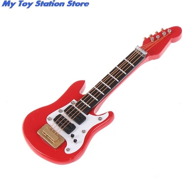 1:12 Dollhouse Miniature Music Electric Guitar For Kids Musical Toy House Decor